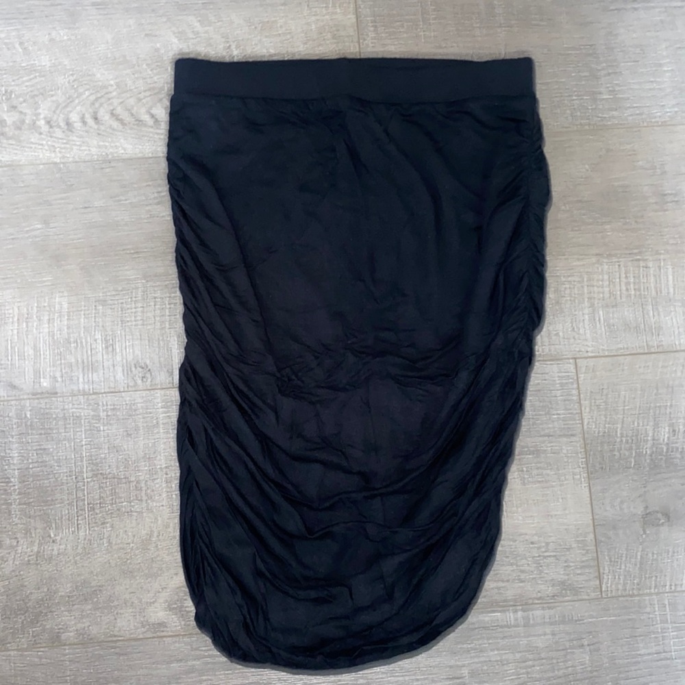 Black ruched skirt